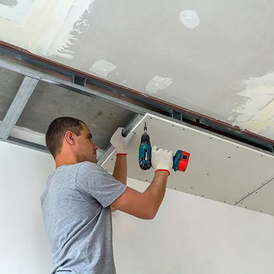 Harga yang pantas Papan Gipsum Bertulang 12,5mm, Eternit 2440 X 1220 Untuk Plafon on line