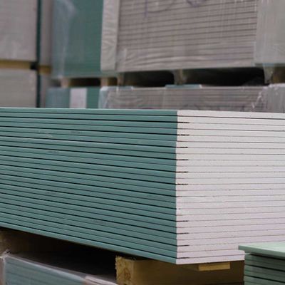 Papan Gypsum Dekoratif Warna Gading Modern Diperkuat Ketebalan 12,5mm