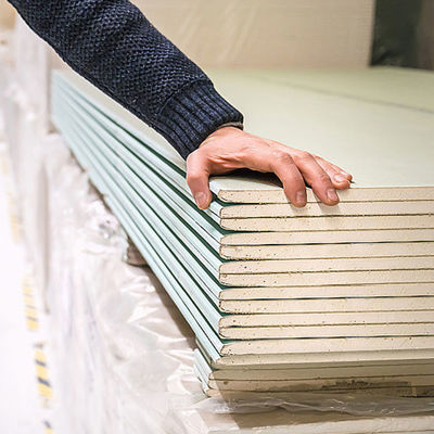 15mm Dekoratif Papan Gypsum Eternit Tahan Air Untuk Dalam Ruangan