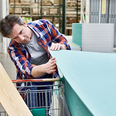 Harga yang pantas Papan Gypsum Dekoratif Serat Warna Gading Untuk Partisi Dinding Internal on line