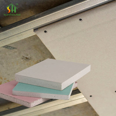 Harga yang pantas Lembar Eternit 9mm Warna Hijau, Papan Gypsum Sheetrock Untuk Gedung Perkantoran on line