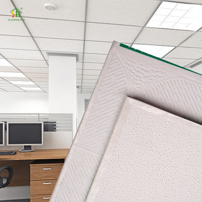 Harga yang pantas Gaya Modern Ubin Plafon Gypsum PVC Bentuk Persegi Panjang Tepi Persegi on line
