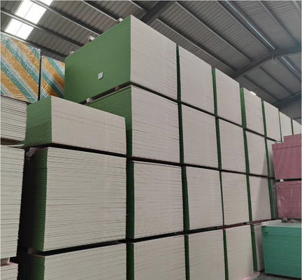Papan Hijau Drywall Tahan Air 4 X 8ft, Tepi Meruncing Eternit 12,5 Mm Untuk Langit-Langit
