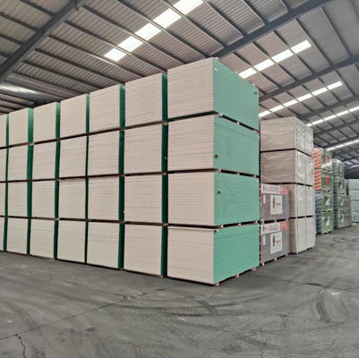 Harga yang pantas Drywall Tahan Kelembaban Hijau Disesuaikan, Lembar Gipsum Tahan Air 9mm on line
