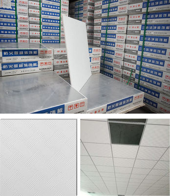 Harga yang pantas Plafon Gypsum PVC 600x600mm, Eternit Plafon Palsu Untuk Dekorasi Plafon Interior on line