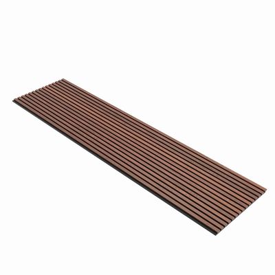 Harga yang pantas 122x2440mm Akustik Kayu Slats Dinding Papan MDF Untuk Dekorasi Dalam Ruang on line