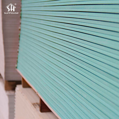 Harga yang pantas Penjualan Langsung Sunhouse 4X8Ft Standard Water-Resistant Gypsum Board for Exterior Decoration for Outdoor Application Terbuat dari plester on line