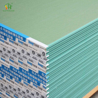 Harga yang pantas Desain Modern 5/8 Inch 1/2 Inch Non-Combustible Gypsum Panel Water-Resistant Plaster Material Water Resistant Plasterboards on line
