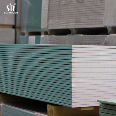 Harga yang pantas Papan Gips Bertahan Kelembaban Hijau untuk dinding interior, langit-langit dan aplikasi ruangan lembab on line